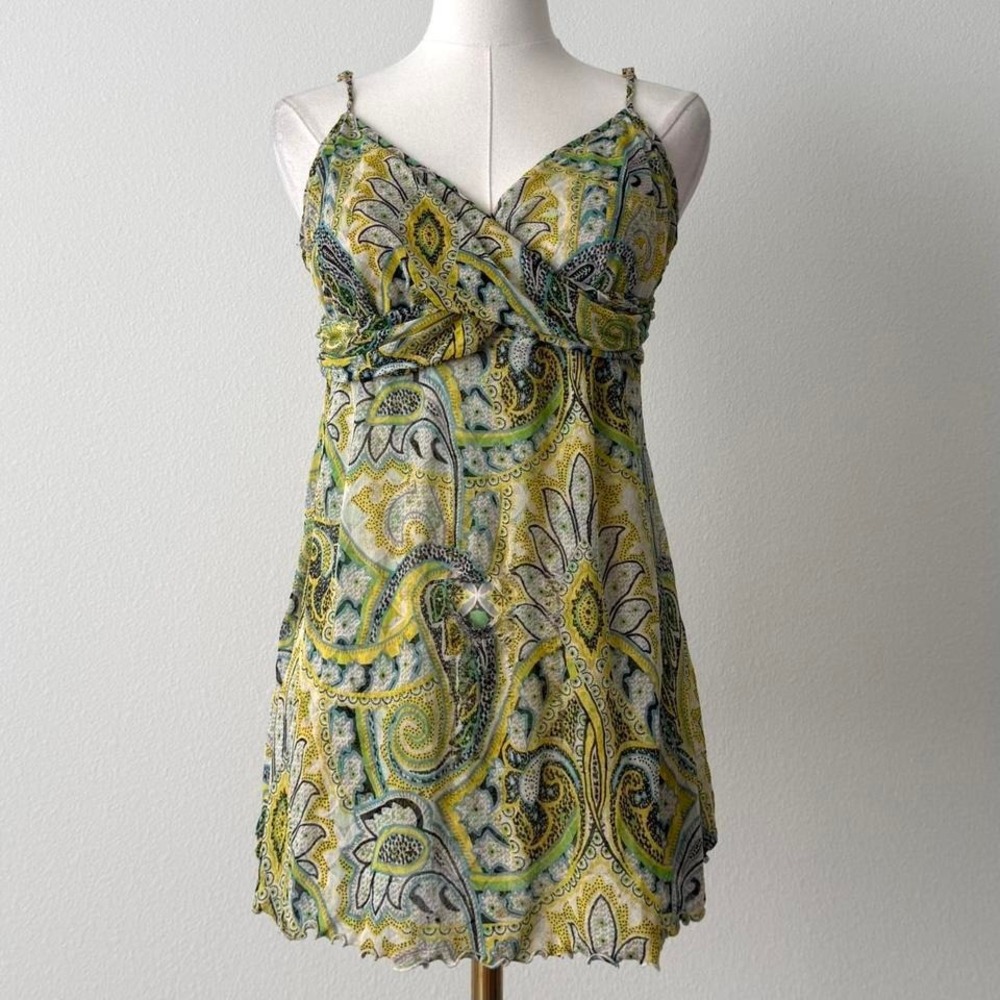 Express Y2K Micro Mesh Boho Festival Sz L Summer